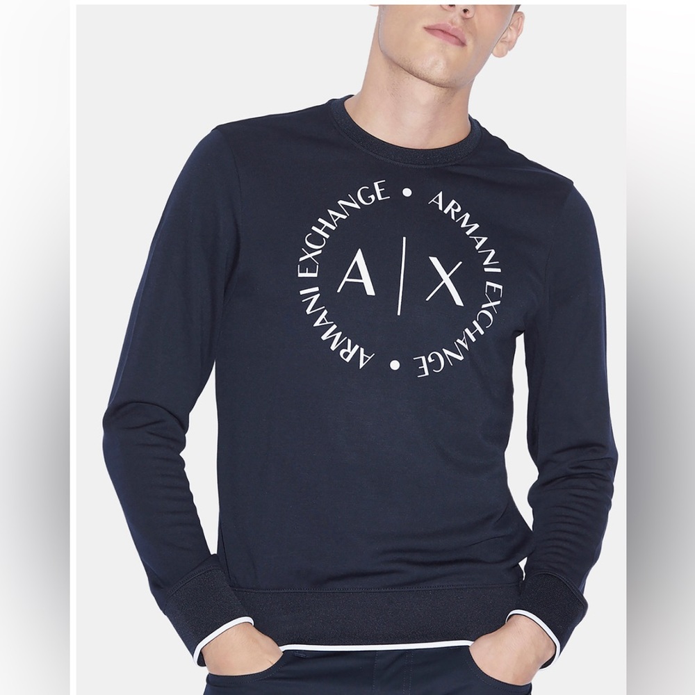 Armani Exchange Circle Logo Sweatshirt Mens XL  nwt (Read)